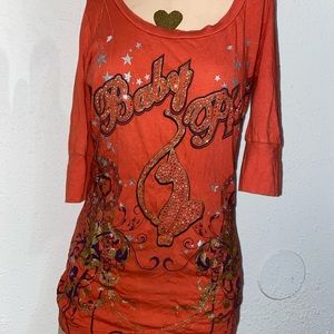 Baby Phat orange shirt